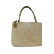 Pre-owned Tote Bag Chanel Vintage , Beige , Dames