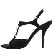 Pre-owned Suede sandals Gucci Vintage , Black , Dames