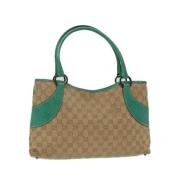 Pre-owned Canvas gucci-bags Gucci Vintage , Beige , Dames