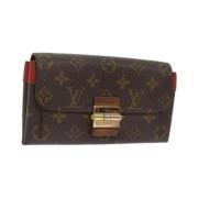 Pre-owned Coated canvas wallets Louis Vuitton Vintage , Brown , Dames