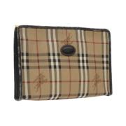 Pre-owned Fabric clutches Burberry Vintage , Beige , Dames