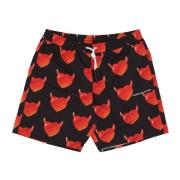 Harten Zwemshorts Zwart/Rood Vision OF Super , Multicolor , Heren