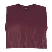 Flames Tee Grape Dames T-shirt Vision OF Super , Purple , Dames