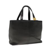 Pre-owned Leather handbags Burberry Vintage , Black , Dames