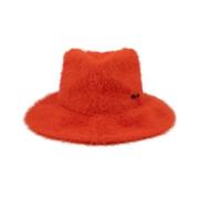 Handgemaakte Winter Vilthoed Borsalino , Orange , Heren