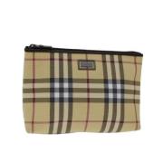 Pre-owned Canvas pouches Burberry Vintage , Beige , Dames