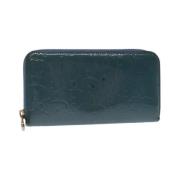 Pre-owned Canvas wallets Dior Vintage , Blue , Dames