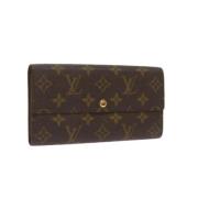 Pre-owned Coated canvas wallets Louis Vuitton Vintage , Brown , Dames