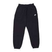 Fleece Trainingsbroek Oversized Zwart/Wit Nike , Black , Heren