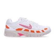 Witte lage schoen met roze accenten Nike , White , Dames