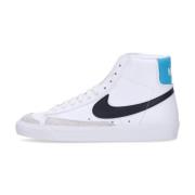 Vintage Hoge Sneaker Wit/Zwart/Blauw Nike , White , Heren