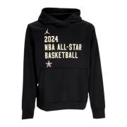 NBA Dri Fit Fleece Hoodie All Star Jordan , Black , Heren