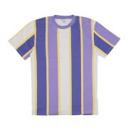 Handtekening Gestreept Shirt Lila/Marineblauw/Off White Karl Kani , Mu...