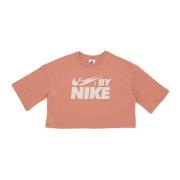 Sportswear Swoosh Logo Crop Tee Nike , Brown , Dames