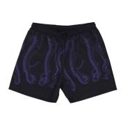 Tentacles Zwemshorts Paars/Zwart Octopus , Black , Heren