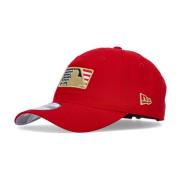 MLB Scarlet Gebogen Klep Pet New Era , Red , Unisex