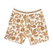 Bloemen MLB Tracksuit Shorts New Era , Brown , Heren