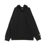 Zwart/Goud Hooded Chase Sweatshirt Carhartt Wip , Black , Heren