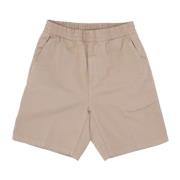 Licht Stof Elastische Taille Heren Shorts Carhartt Wip , Beige , Heren