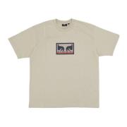 Eyes Logo Samenwerking T-Shirt Room Obey , Beige , Heren