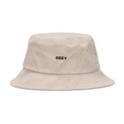 Stoere Cord Bucket Hat Ongebleekt Obey , Beige , Heren