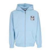 Ogen Icoon Rits Hoodie Premium Franse Terry Obey , Blue , Heren