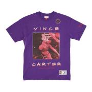 Vintage NBA Tee Vince Carter Toronto Mitchell & Ness , Purple , Heren