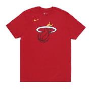 Miami Heat Logo Tee Shirt Nike , Red , Heren