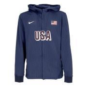 USA Basketball Zip Hood Sweatshirt Nike , Blue , Heren