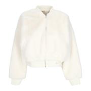 Omkeerbare Faux Fur Bomber Jas Nike , White , Dames