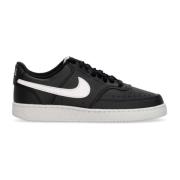 Lage Court Vision Sneaker Zwart/Wit Nike , Black , Heren