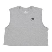 Sportswear Crop Tee Heather Gray Nike , Gray , Dames