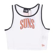 Phoenix Suns Crop Tank Top New Era , White , Dames