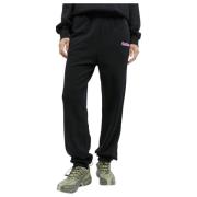 Katoenen Fleece Track Pant met Logo Carhartt Wip , Black , Dames