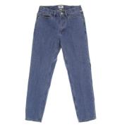 Denim Jeans met Geborduurd Ogen Logo Obey , Blue , Heren