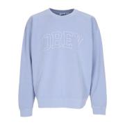 Lichtgewicht Crewneck Sweatshirt Pigment Hydrangea Obey , Blue , Heren