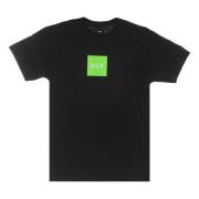 Essentials Box Logo Tee Zwart HUF , Black , Heren