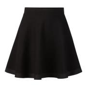 Zwarte Wolmix Mini Flared Rok Nina Ricci , Black , Dames