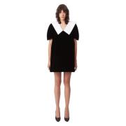 Zwarte Velvet Babydoll Jurk Nina Ricci , Black , Dames