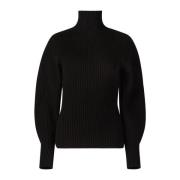 Zwarte Cocoon Sleeve Turtleneck Sweater Nina Ricci , Black , Dames