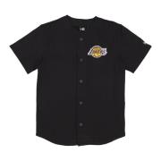 Lakers Logo Jersey Jack Zwart/Paars New Era , Black , Heren