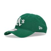 Klassieke Oakath Groen/Wit Gebogen Klep Pet New Era , Green , Unisex