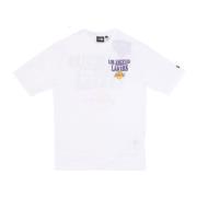 NBA Script Lakers Tee Wit/Paars New Era , White , Heren