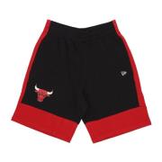 Chicago Bulls Kleurblok Shorts New Era , Black , Heren