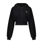 Sporty Hooded Jacket Adidas by Stella McCartney , Black , Dames