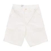 Stonewashed Werkshorts Carhartt Wip , White , Heren