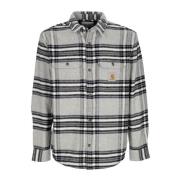 Geruite Flanellen Shirt Grijs Heather Carhartt Wip , Gray , Heren