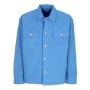 Blauwe Shirtjas met Kraag Obey , Blue , Heren