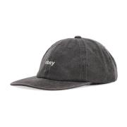 Gebogen Klep Strapback Pet Zwart Obey , Gray , Heren