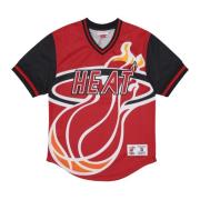 Miami Heat Mesh V-neck Jersey Mitchell & Ness , Multicolor , Heren